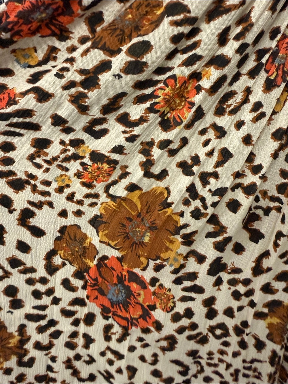 Free People Floral Leopard Print Midi Dress - Picture 3 of 6